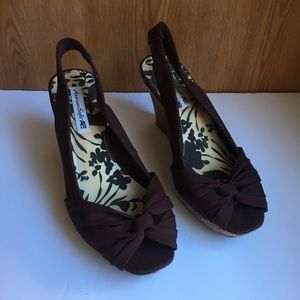 American Eagle Women Shoes, Peep Toe Shoes, Size 7